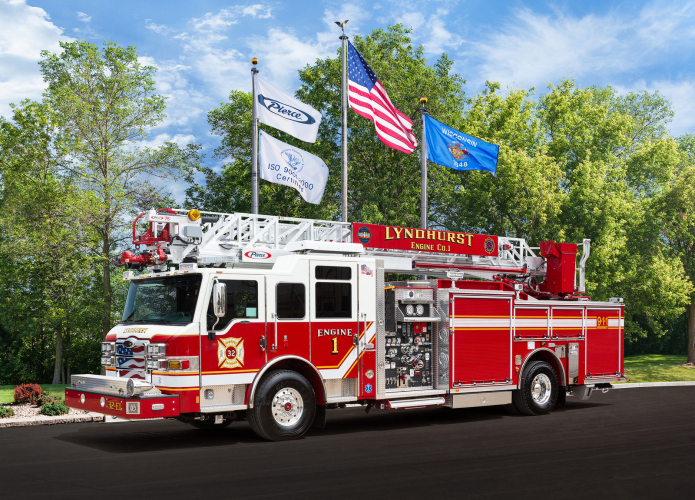 Pierce Fire Truck - Velocity 75' Heavy Duty Aluminum Ladder delivered