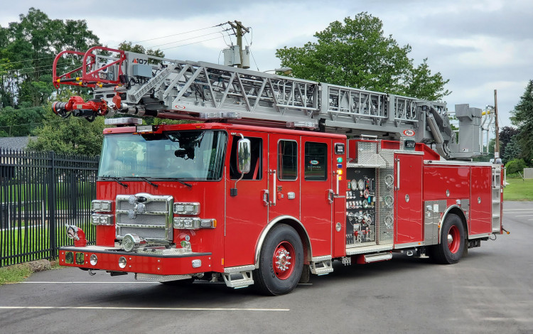 New Pierce Fire Truck - Enforcer 107' Ascendant Steel Ladder Delivered